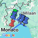 Google Map: 8-daagse wijnroute van de Langhe tot Cinque Terre