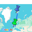Google Map: Journey to the Geographical North Pole - Le Commandant Charcot