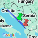 Google Map: Cycle the Balkans - Croatia to Albania