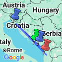 Google Map: Cycle the Balkans - Croatia to Albania