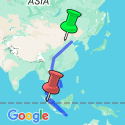 Google Map: BEIJING to SINGAPORE (69 days)