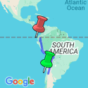 Google Map: SANTIAGO to QUITO (56 days) Andes & Amazon