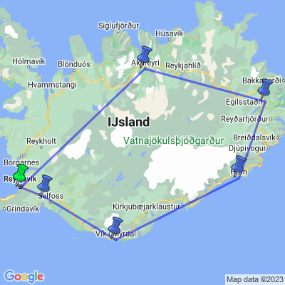 8 daagse fly drive Rondje IJsland (TUI Nederland)