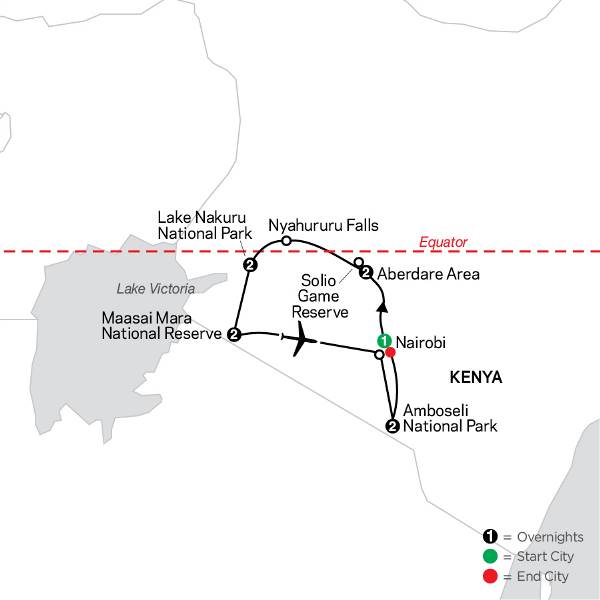 Map: On Safari in Kenya (Cosmos)