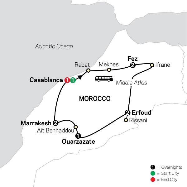 Map: Highlights of Morocco (Cosmos)