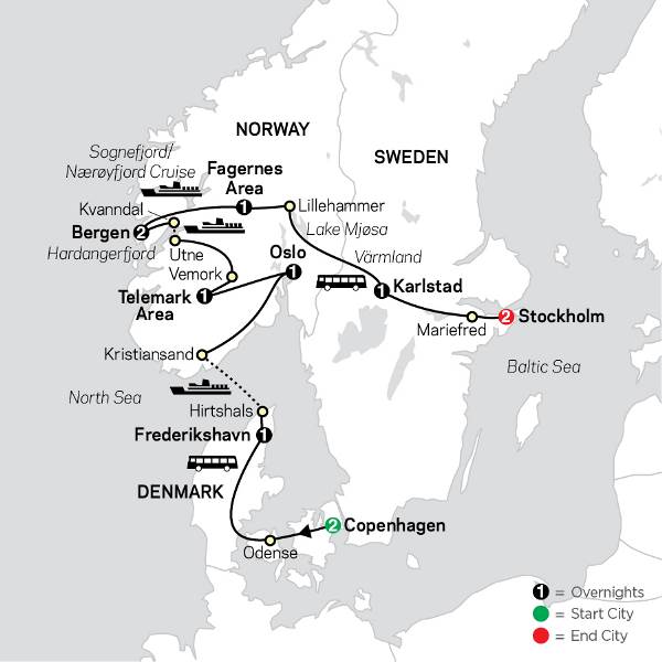 Map: Focus on Scandinavia (Cosmos)
