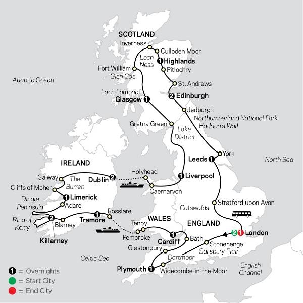 Map: Grand Tour of Britain & Ireland (Cosmos)
