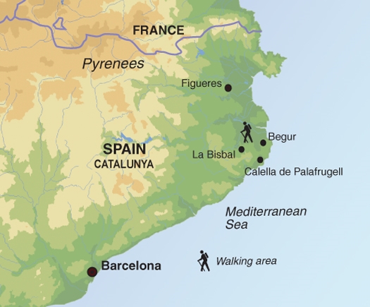 Map: Catalan Classic Walk (Exodus)