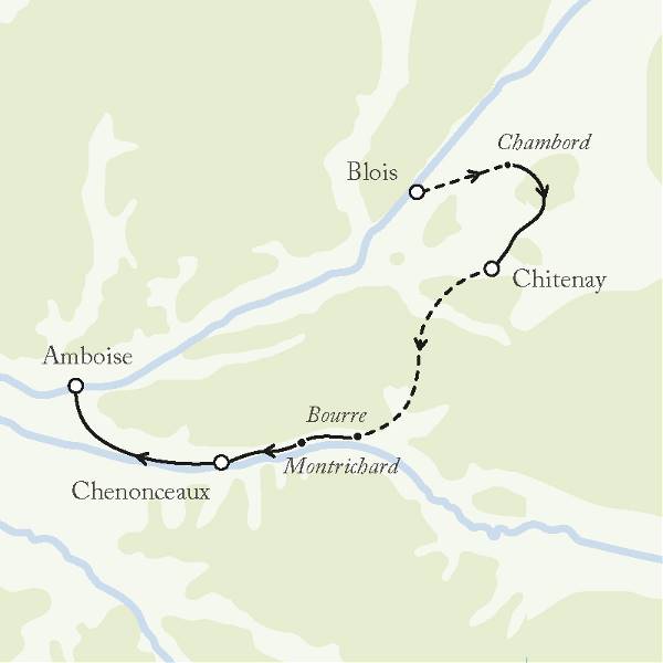 Map: Chateaux Of The Loire Walk (Exodus)