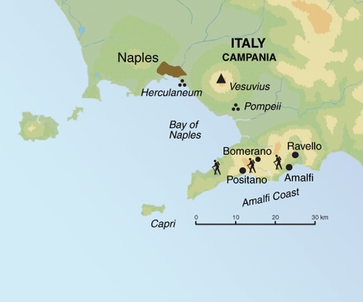 Map: Paths of the Amalfi Coast (Exodus)