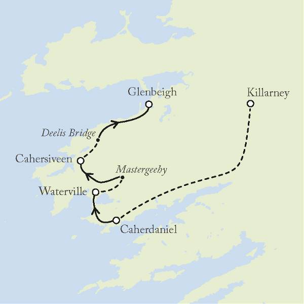 Map: Walking the Kerry Way and Killarney N.P. - Short Break (Exodus)