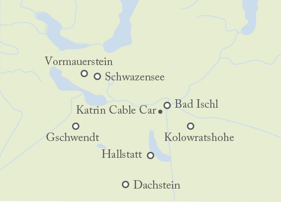 Map: Self-Guided Walking in Austria's Lake District (Exodus)