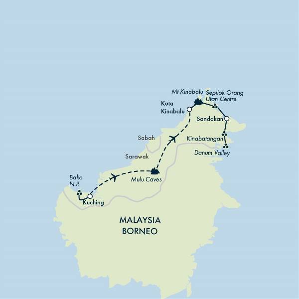 Map: Borneo Wildlife Discoverer (Exodus)