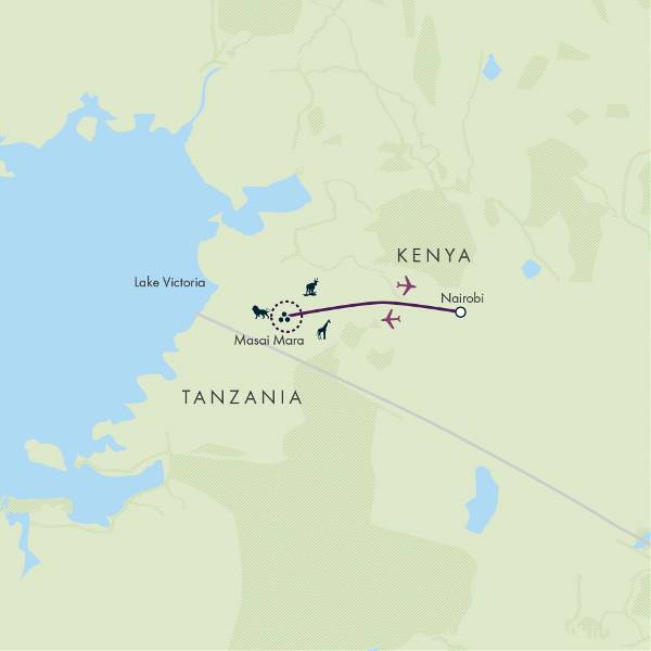 Map: Kenya Photographic Safari with Paul Goldstein - Premium Adventure (Exodus)