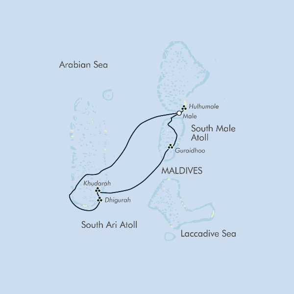 Map: Marine Wildlife of the Maldives (Exodus)