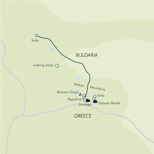 Map: Bulgaria: Rodopi Mountains (Exodus)
