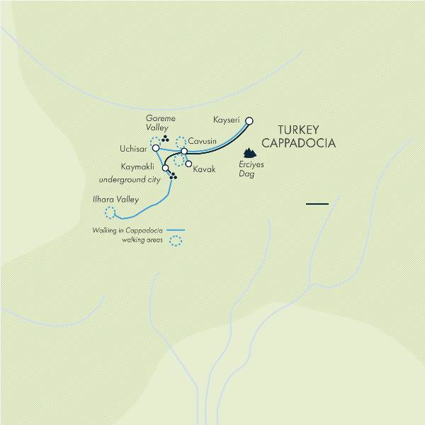 Map: Walking in Cappadocia (Exodus)