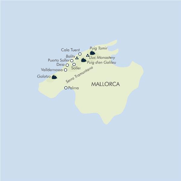 Map: Walking in Mallorca (Exodus)
