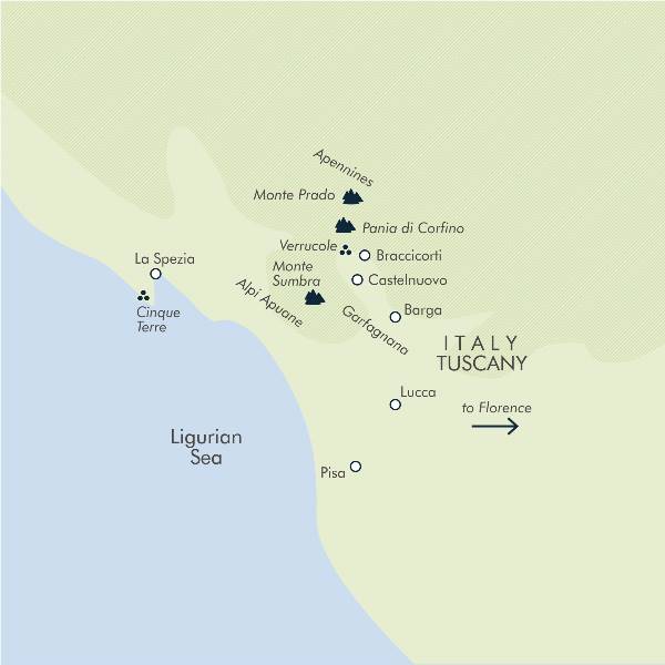 Map: Walking in Tuscany (Exodus)