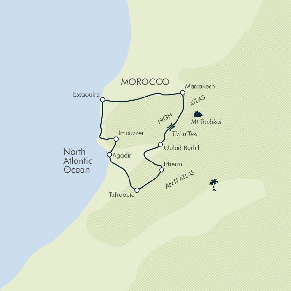 Map: Cycle Morocco's Great South (Exodus)