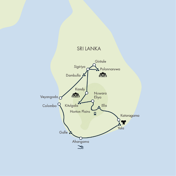 Map: Discover Sri Lanka (Exodus)