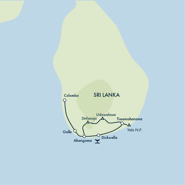 Map: Wild Sri Lanka (Exodus)