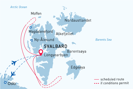 Map: West Svalbard (Poseidon Expeditions)