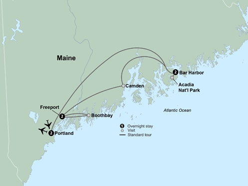 Map: Roaming Coastal Maine (Collette)