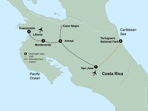 Map: Tropical Costa Rica (Collette)