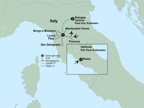 Map: Spotlight on Tuscany (Collette)
