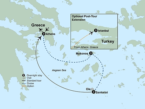 Map: Greece Island Hopper (Collette)