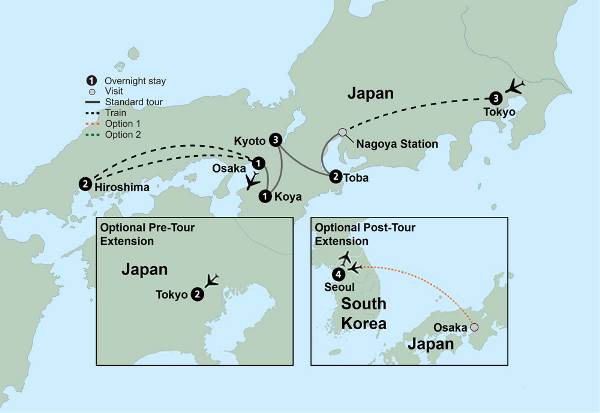 Map: Japan: Past & Present (Collette)