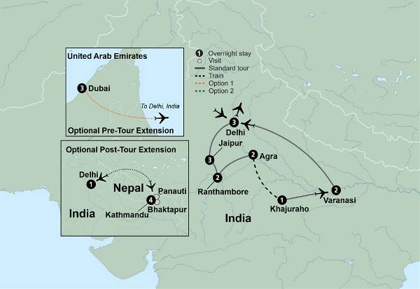 Map: Mysteries of India (Collette)