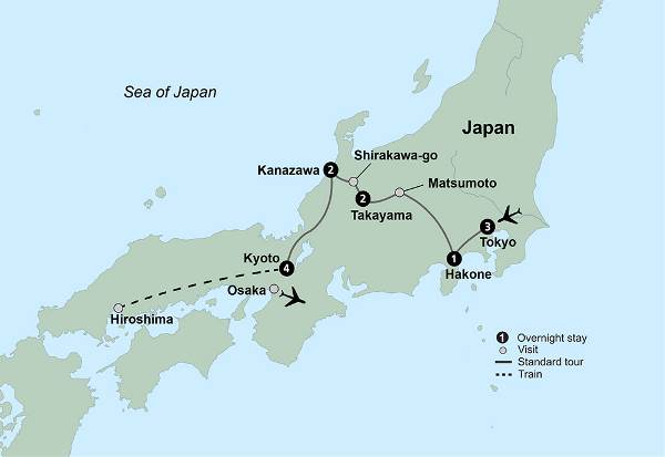 Map: Cultural Treasures of Japan (Collette)