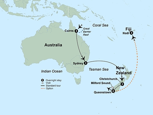 Map: South Pacific Wonders (Collette)