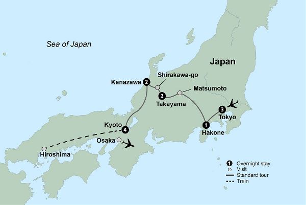 Map: Cultural Treasures of Japan (Collette)