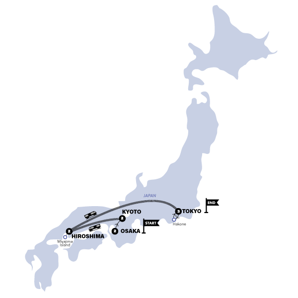 Map: Japan Winter Wonder (Contiki)