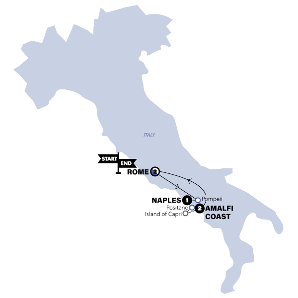 Map: Italian Escape (Contiki)