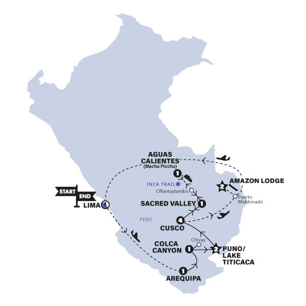 Map: Peru Uncovered (Contiki)