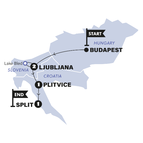 Map: Balkans Escape (Contiki)