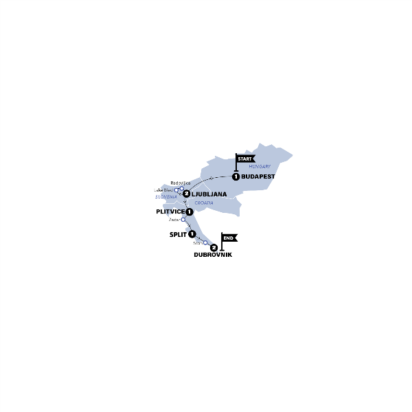 Map: Balkans Escape (Contiki)