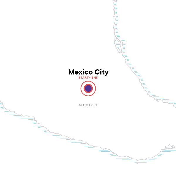 Map: Day of the Dead in Mexico City (G Adventures)