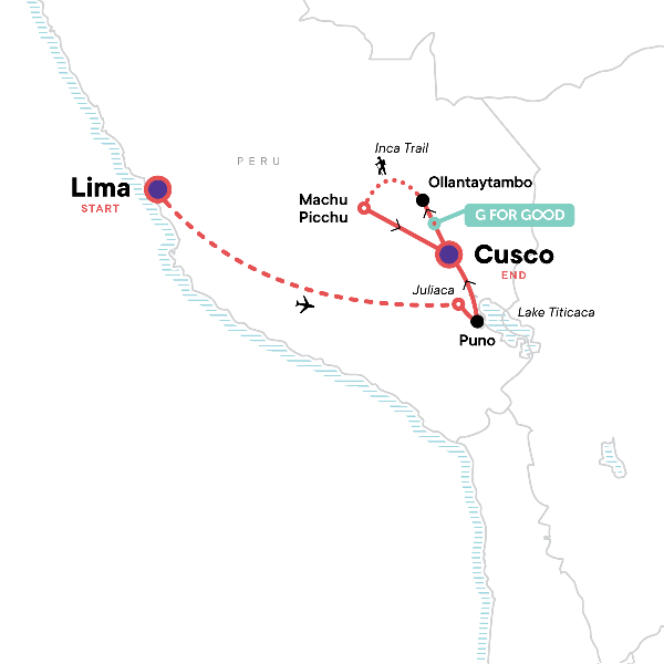 Map: Classic Peru (G Adventures)