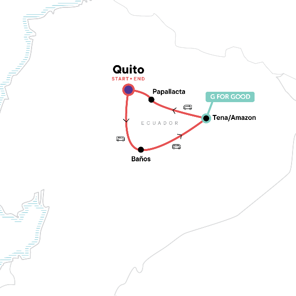 Map: Ecuador Quest (G Adventures)
