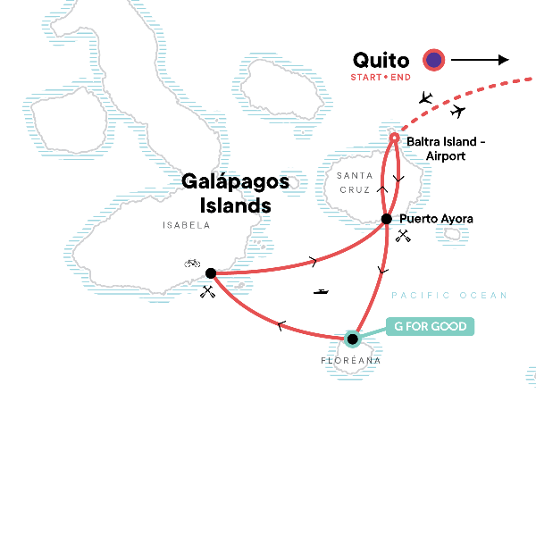 Map: Galápagos Multisport (G Adventures)