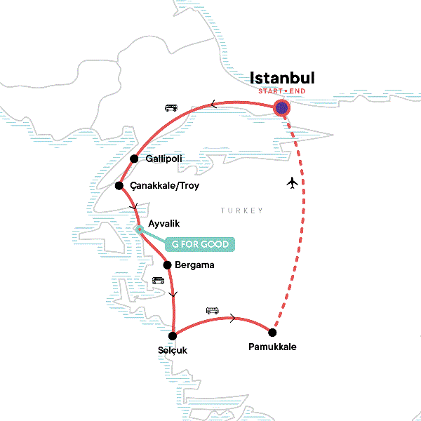Map: The Best of Turkey (G Adventures)