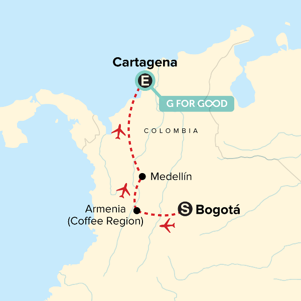 Map: Journeys: Explore Colombia (G Adventures)