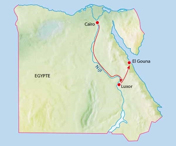 Map: Rondreis EGYPTE 'KORT'; In de voetsporen van de farao's (Koning Aap)