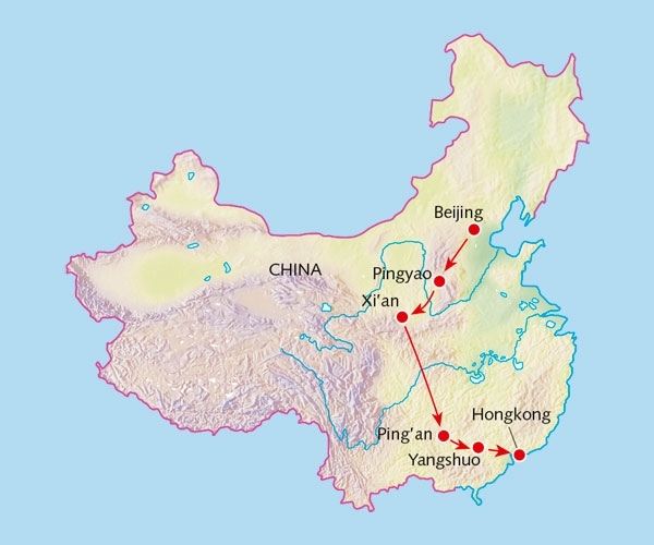 Map: Rondreis CHINA HOOGTEPUNTEN - 16 dagen; Hemels rijk in een notendop (Koning Aap)