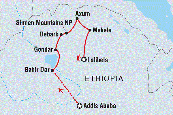 Map: Incredible Ethiopia (Intrepid)